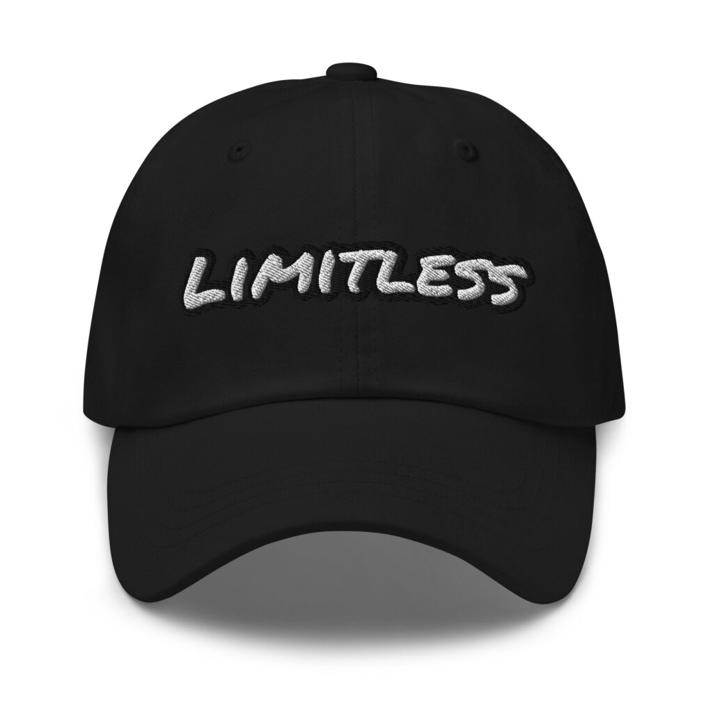 Limitless embroidered cotton dad hat – Wealth Chaser