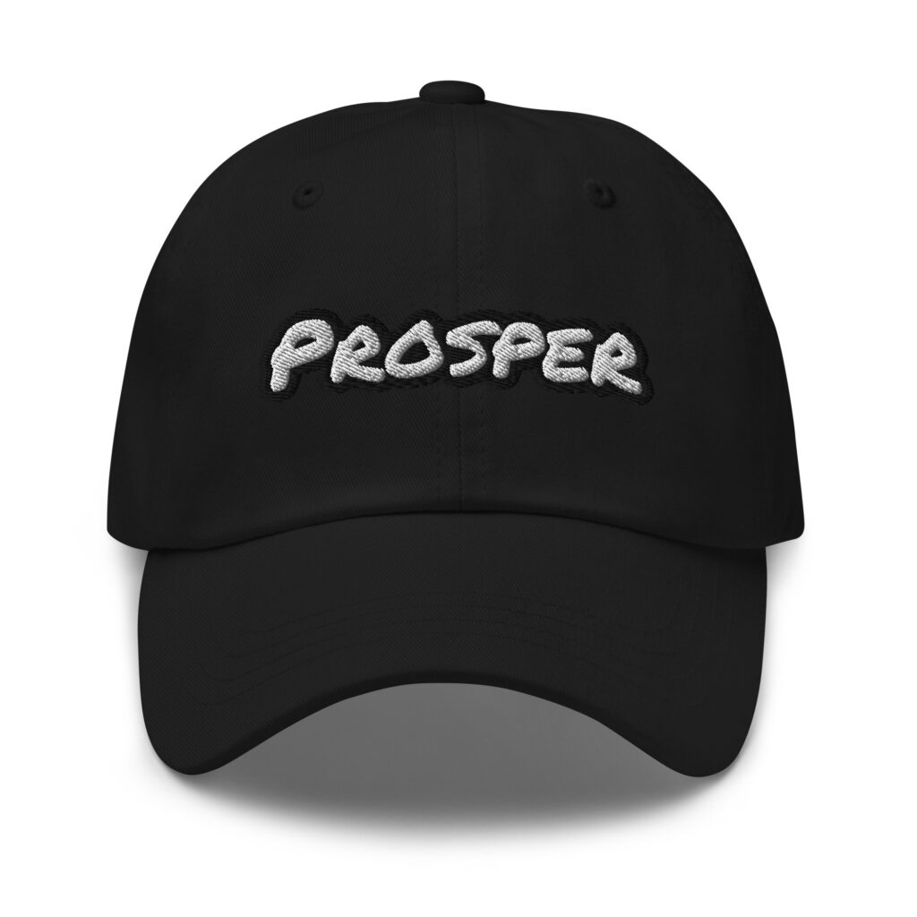 Prosper embroidered cotton dad hat – Wealth Chaser
