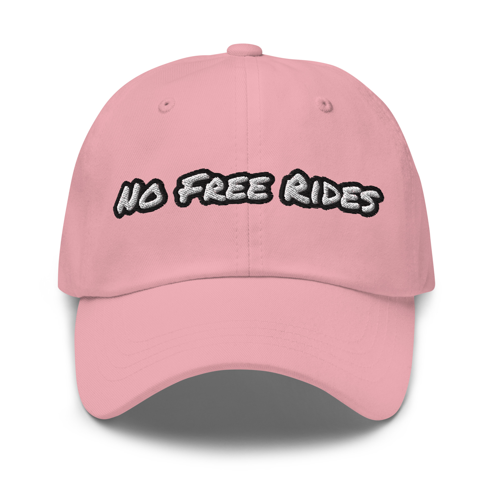 No Free Rides embroidered cotton dad hat – Wealth Chaser