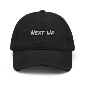 Next Up embroidered vintage distressed dad hat – Wealth Chaser