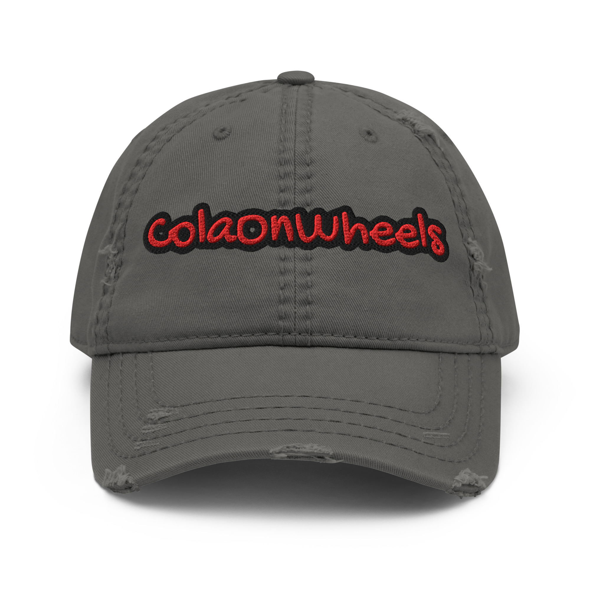 ColaOnWheels embroidered vintage distressed dad hat – Wealth Chaser