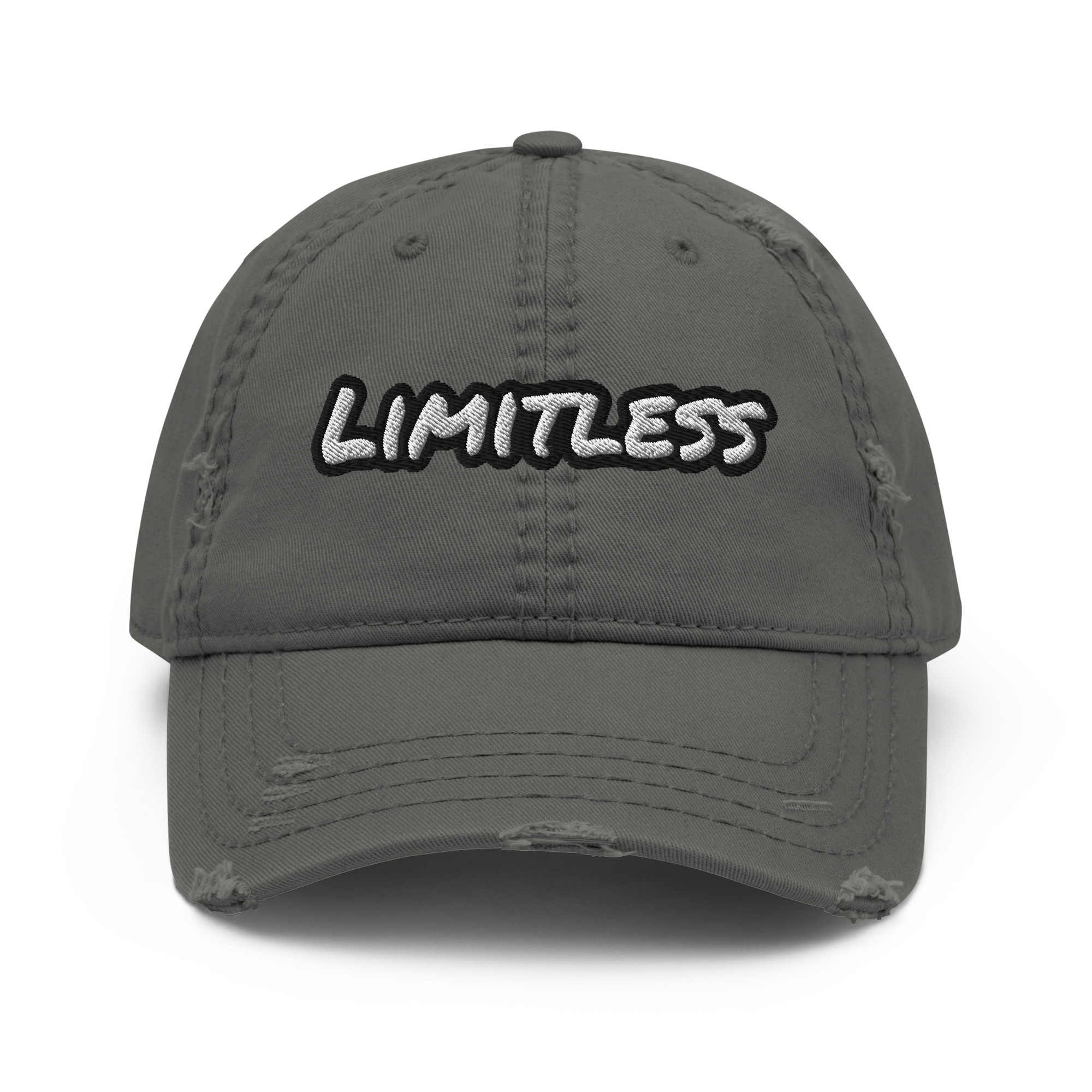 Limitless embroidered vintage distressed dad hat – Wealth Chaser