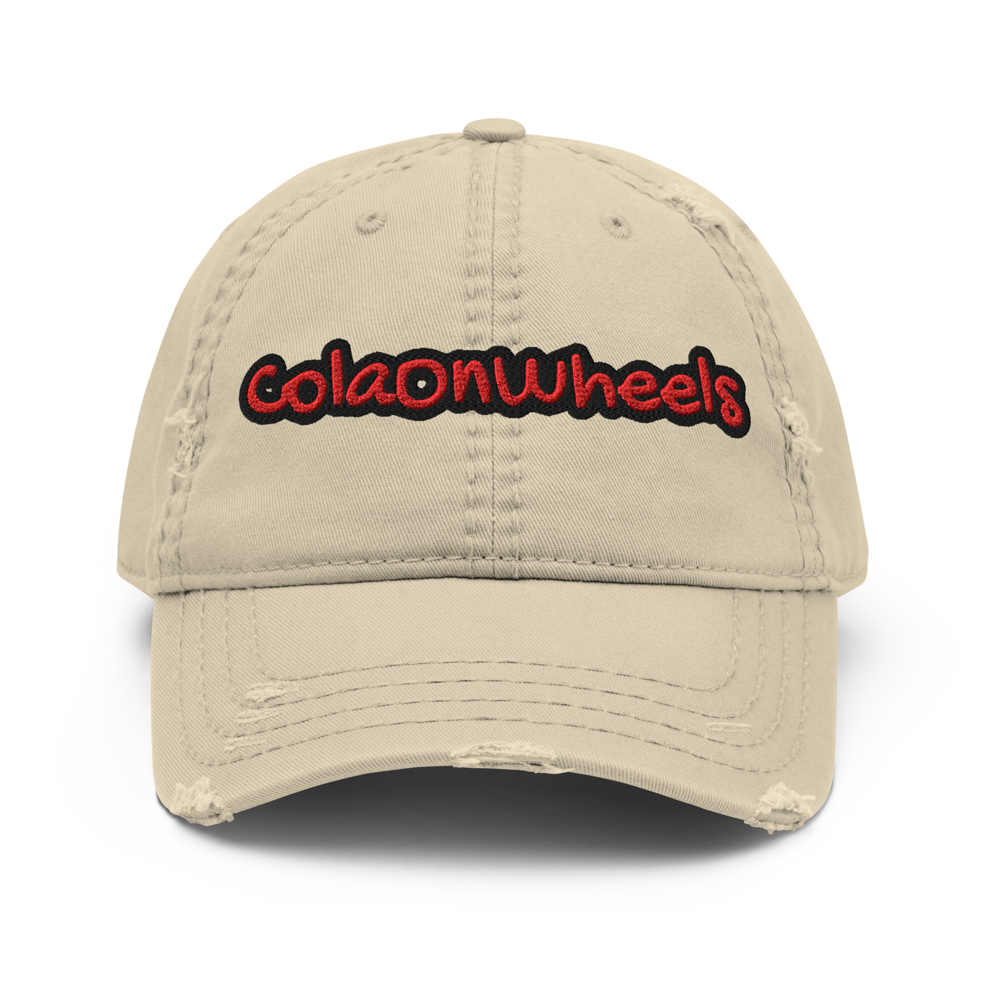 ColaOnWheels embroidered vintage distressed dad hat – Wealth Chaser
