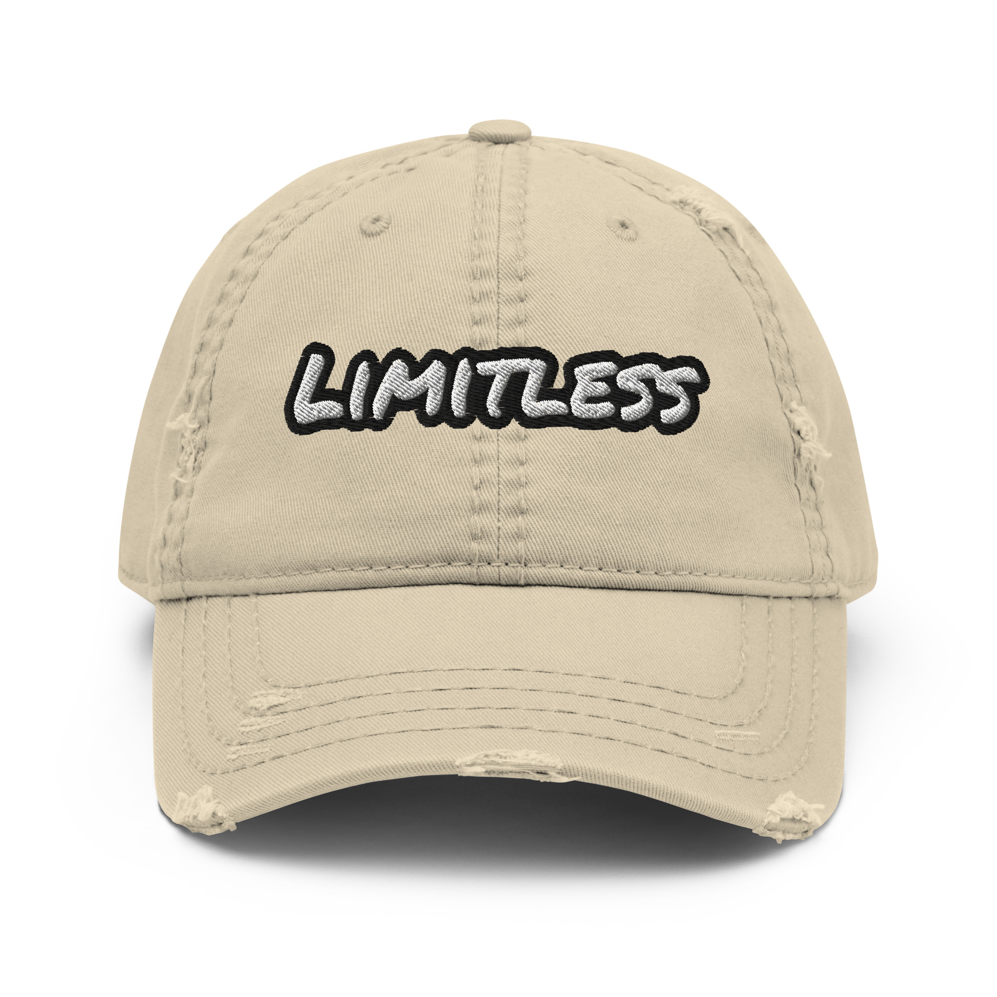 Limitless embroidered vintage distressed dad hat – Wealth Chaser