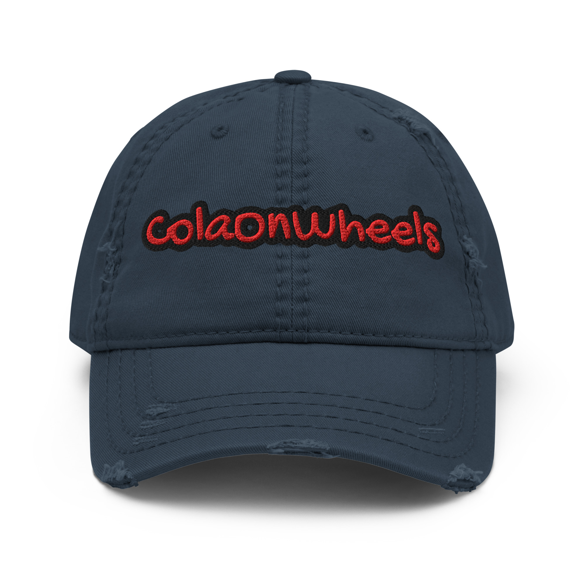 ColaOnWheels embroidered vintage distressed dad hat – Wealth Chaser