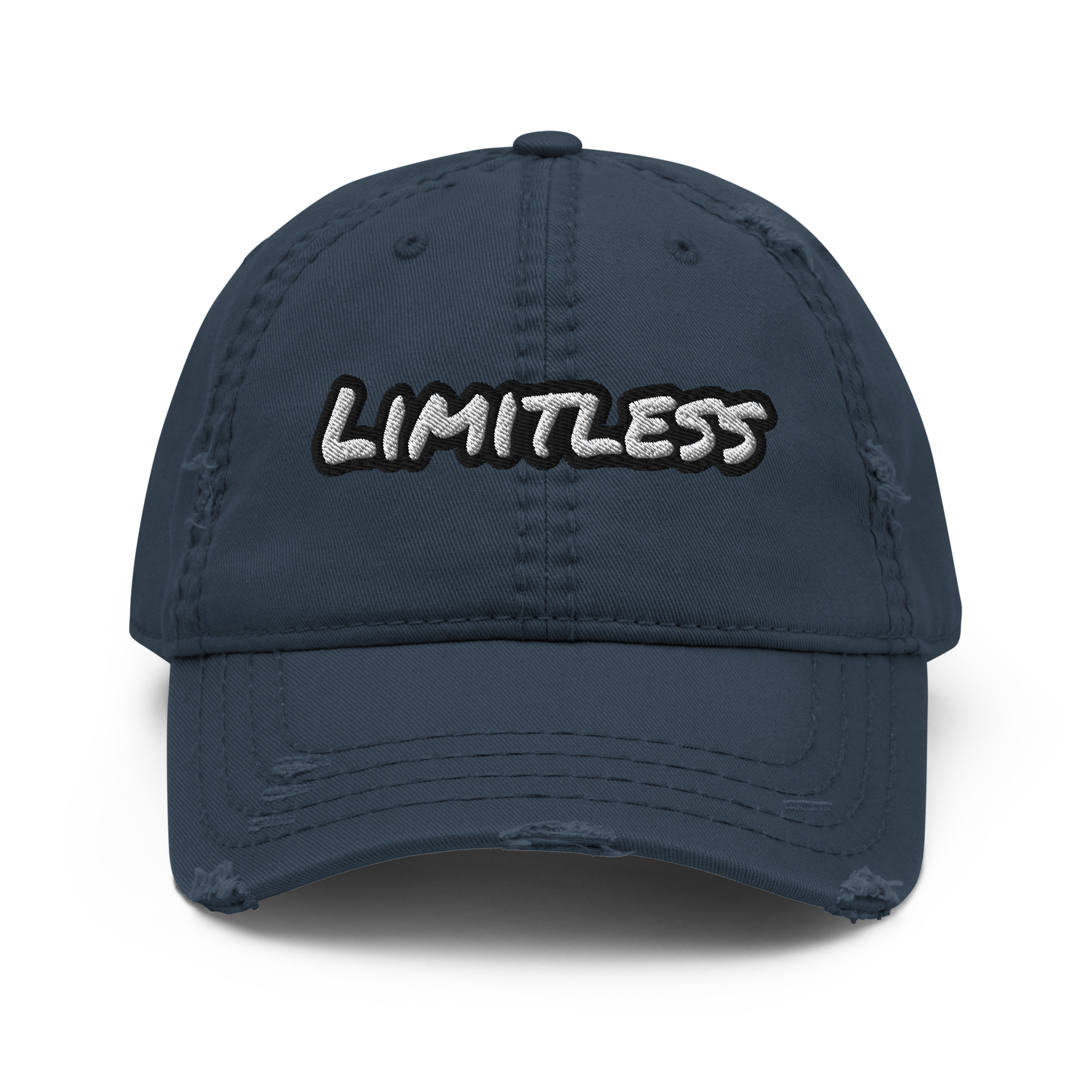 Limitless embroidered vintage distressed dad hat – Wealth Chaser