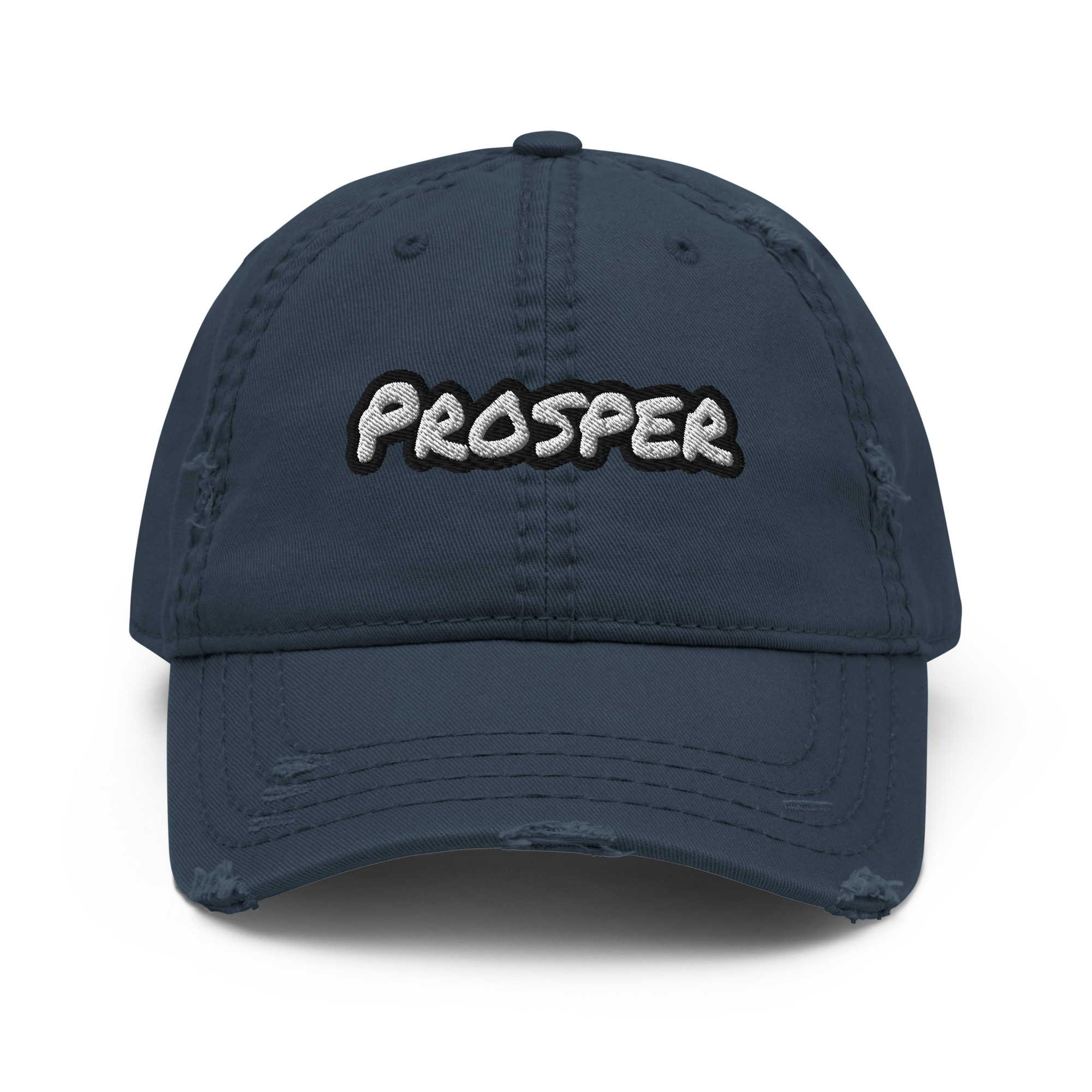 Prosper embroidered vintage distressed dad hat – Wealth Chaser